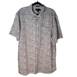 Banana Republic Slim Fit Tall Linen Cotton Floral Print Button Shirt XXL
